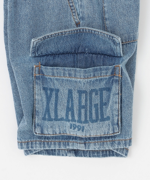 XLARGE KIDS（エクストララージキッズ）の「デニムカーゴハーフパンツ（その他パンツ・キッズ・ブルー/ライトブルー・140cm/130cm/120cm/110cm/100cm/90cm）」の4枚目の写真