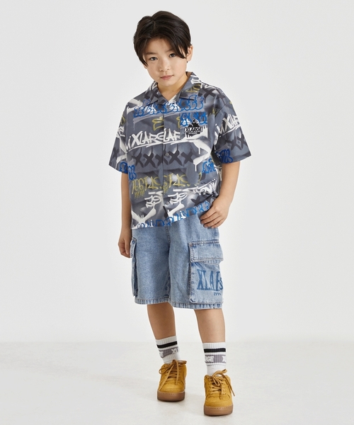 XLARGE KIDS（エクストララージキッズ）の「デニムカーゴハーフパンツ（その他パンツ・キッズ・ブルー/ライトブルー・140cm/130cm/120cm/110cm/100cm/90cm）」の18枚目の写真