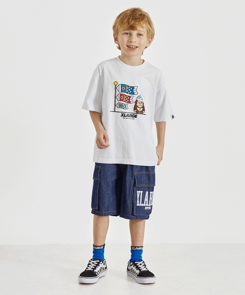 XLARGE KIDS（エクストララージキッズ）の「デニムカーゴハーフパンツ（その他パンツ・キッズ・ブルー/ライトブルー・140cm/130cm/120cm/110cm/100cm/90cm）」の19枚目の写真