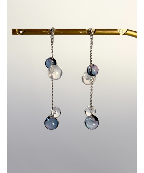 tone(トーン)の「【TOMEI LAB】クリア ドロップ チェーン ノンホールピアス(MA)(ピアス(両耳用)・レディース・グリーン系その他/ブラウン系その他/ピンク系その他・FREE)」の8枚目の写真