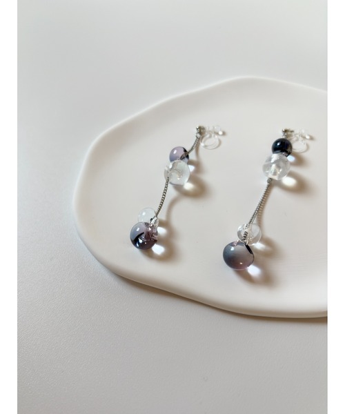 tone(トーン)の「【TOMEI LAB】クリア ドロップ チェーン ノンホールピアス(MA)(ピアス(両耳用)・レディース・グリーン系その他/ブラウン系その他/ピンク系その他・FREE)」の11枚目の写真