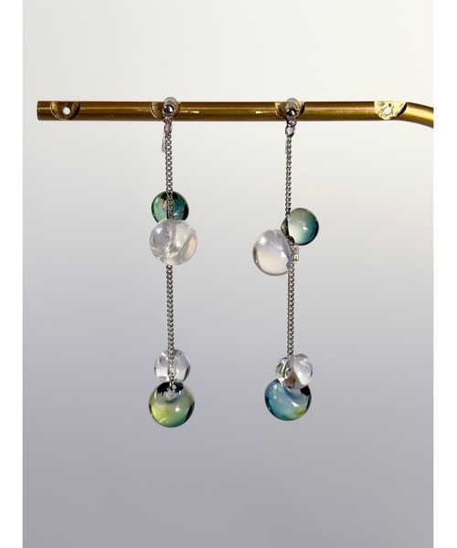tone(トーン)の「【TOMEI LAB】クリア ドロップ チェーン ノンホールピアス(MA)(ピアス(両耳用)・レディース・グリーン系その他/ブラウン系その他/ピンク系その他・FREE)」の17枚目の写真
