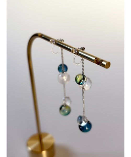 tone(トーン)の「【TOMEI LAB】クリア ドロップ チェーン ノンホールピアス(MA)(ピアス(両耳用)・レディース・グリーン系その他/ブラウン系その他/ピンク系その他・FREE)」の18枚目の写真