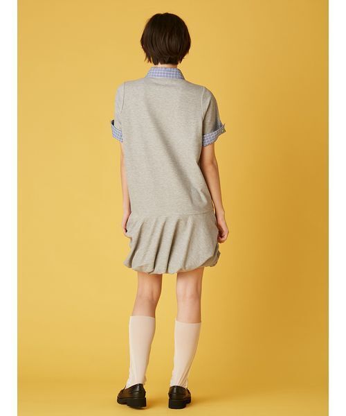 FURFUR(ファーファー)の「レイヤードポロシャツミニワンピ(ワンピース・レディース・その他/ブラック/グレー・F)」の5枚目の写真