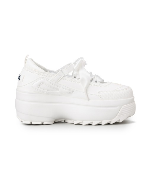 FILA(フィラ)の「DISRUPTOR WEDGE BALLET(スニーカー・レディース・ホワイト・26.0cm/25.5cm/25.0cm/24.5㎝/24.0cm/23.5cm/23.0cm)」の5枚目の写真