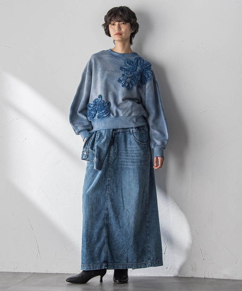 MAYSON GREY（メイソングレイ）の「フラワーモチーフプルオーバー≪洗濯機で洗える≫（Tシャツ/カットソー・レディース・ホワイト・M）」の12枚目の写真