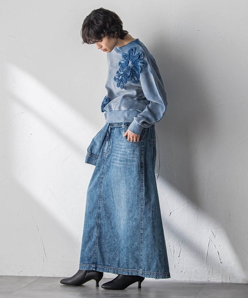 MAYSON GREY（メイソングレイ）の「フラワーモチーフプルオーバー≪洗濯機で洗える≫（Tシャツ/カットソー・レディース・ホワイト・M）」の13枚目の写真