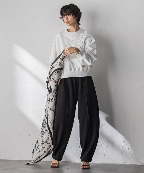 MAYSON GREY（メイソングレイ）の「フラワーモチーフプルオーバー≪洗濯機で洗える≫（Tシャツ/カットソー・レディース・ホワイト・M）」の11枚目の写真