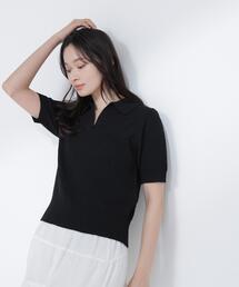 NATURAL BEAUTY BASIC | ◇スキッパーポロニット(ニット/セーター)