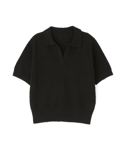 NATURAL BEAUTY BASIC(ナチュラルビューティーベーシック)の「◇スキッパーポロニット(ニット/セーター・レディース・ブルー/オフホワイト/ブラック・FREE)」の14枚目の写真