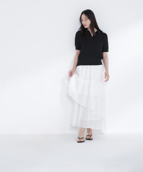 NATURAL BEAUTY BASIC(ナチュラルビューティーベーシック)の「◇スキッパーポロニット(ニット/セーター・レディース・ブルー/オフホワイト/ブラック・FREE)」の17枚目の写真