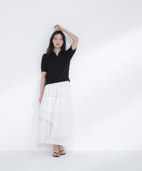 NATURAL BEAUTY BASIC(ナチュラルビューティーベーシック)の「◇スキッパーポロニット(ニット/セーター・レディース・ブルー/オフホワイト/ブラック・FREE)」の19枚目の写真