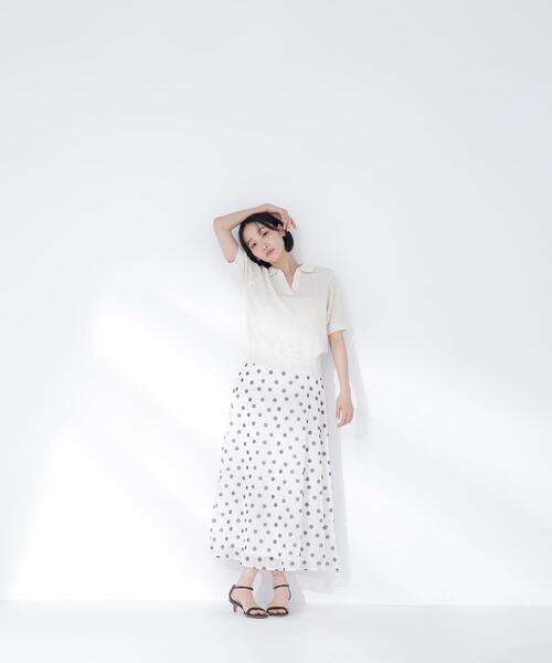 NATURAL BEAUTY BASIC(ナチュラルビューティーベーシック)の「◇スキッパーポロニット(ニット/セーター・レディース・ブルー/オフホワイト/ブラック・FREE)」の7枚目の写真