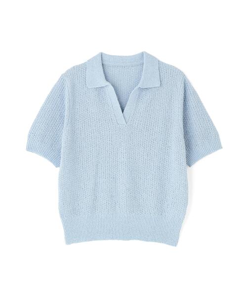 NATURAL BEAUTY BASIC(ナチュラルビューティーベーシック)の「◇スキッパーポロニット(ニット/セーター・レディース・ブルー/オフホワイト/ブラック・FREE)」の12枚目の写真