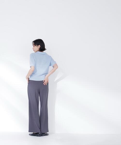 NATURAL BEAUTY BASIC(ナチュラルビューティーベーシック)の「◇スキッパーポロニット(ニット/セーター・レディース・ブルー/オフホワイト/ブラック・FREE)」の13枚目の写真