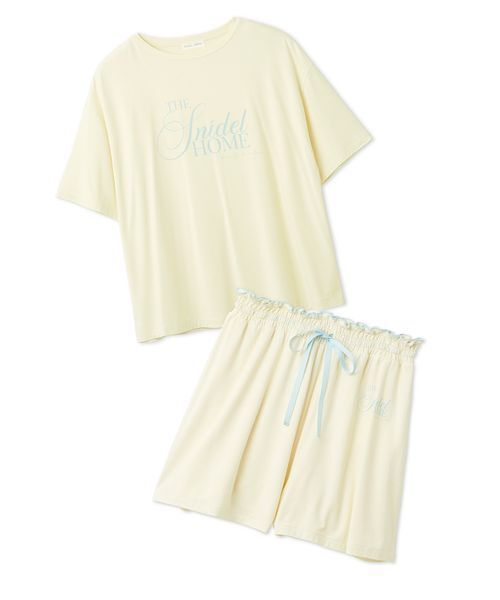 SNIDEL HOME（スナイデルホーム）の「【接触冷感】ロゴTシャツセットアップ（ルームウェア/パジャマ・レディース・サックスブルー/ホワイト/イエロー/ベージュ/ネイビー・F）」の22枚目の写真