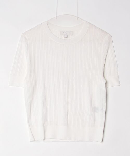 BANANA REPUBLIC FACTORY STORE(バナナリパブリック ファクトリーストア)の「BANANA REPUBLIC FACTORY STORE シアー セーター Tシャツ(ニット/セーター・レディース・ホワイト/ブラック・L/S/XS/M)」の8枚目の写真