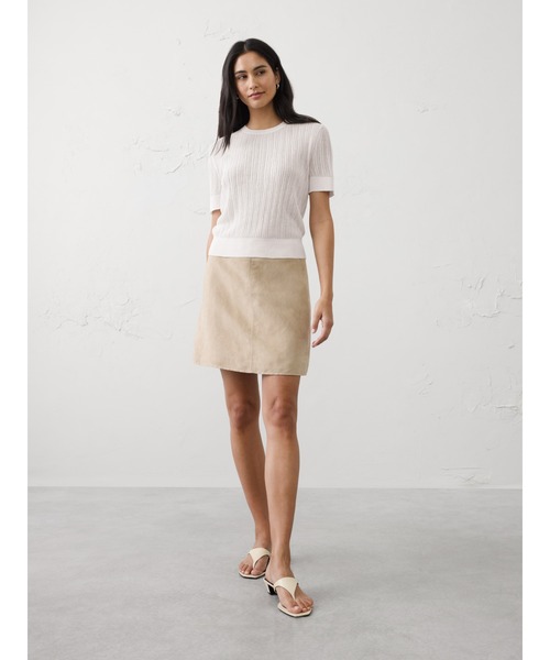 BANANA REPUBLIC FACTORY STORE(バナナリパブリック ファクトリーストア)の「BANANA REPUBLIC FACTORY STORE シアー セーター Tシャツ(ニット/セーター・レディース・ホワイト/ブラック・L/S/XS/M)」の6枚目の写真