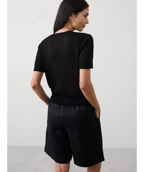 BANANA REPUBLIC FACTORY STORE(バナナリパブリック ファクトリーストア)の「BANANA REPUBLIC FACTORY STORE シアー セーター Tシャツ(ニット/セーター・レディース・ホワイト/ブラック・L/S/XS/M)」の3枚目の写真