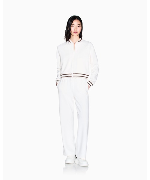 ARMANI EXCHANGE（アルマーニエクスチェンジ）の「【A|X アルマーニ エクスチェンジ】バックロゴ ジップアップスウェットシャツ（スウェット・レディース・ホワイト・X-LARGE/SMALL/MEDIUM/X-SMALL/LARGE）」の2枚目の写真