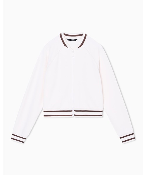 ARMANI EXCHANGE（アルマーニエクスチェンジ）の「【A|X アルマーニ エクスチェンジ】バックロゴ ジップアップスウェットシャツ（スウェット・レディース・ホワイト・X-LARGE/SMALL/MEDIUM/X-SMALL/LARGE）」の3枚目の写真