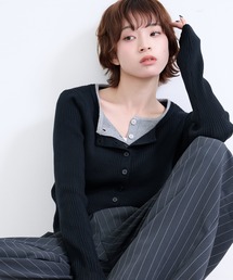 DAESE TOKYO（デセトウキョウ）の「『DAESE TOKYO/デセトウキョウ』配色カーディガン（カーディガン/ボレロ）」