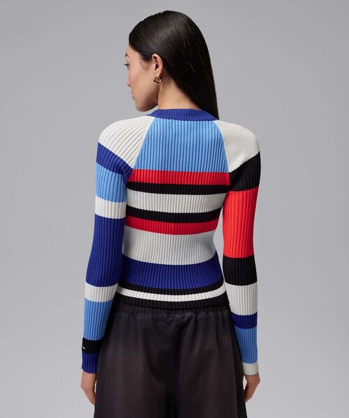 JORDAN BRAND(ジョーダンブランド)の「ジョーダン フライト ウィメンズ ロングスリーブ ストライプ セーター / Jordan Flight Women's Long-Sleeve Striped Sweater II7143-412 University Blue(ニット/セーター・レディース・ブルー・M/L/S)」の2枚目の写真