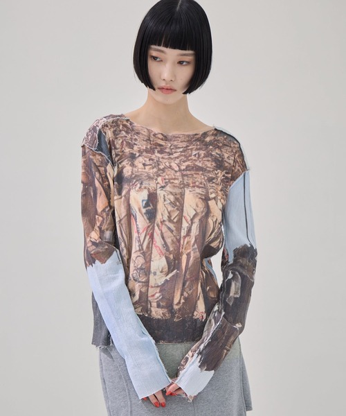 kotohayokozawa/コトハヨコザワ】GRAPHIC YORYU LONG SLEEVE TEE