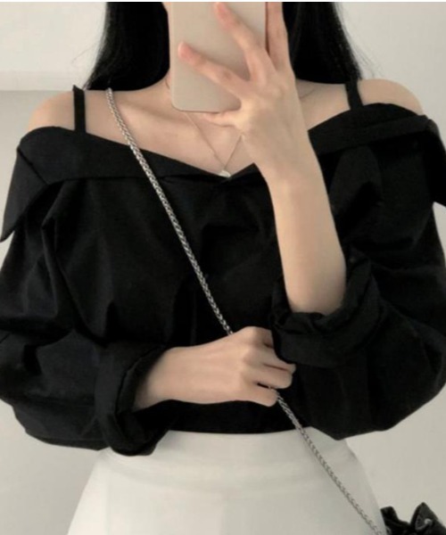 semplice（センプリチェ）の「シャツ【韓国ファッション】（シャツ/ブラウス・レディース・ブラック/ホワイト/ブルー・F）」の15枚目の写真