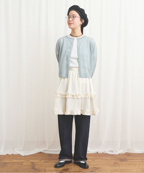 fig London(フィグロンドン)の「raw cardigan(カーディガン/ボレロ・レディース・ライム/サックスブルー/ピンク・FREE)」の20枚目の写真