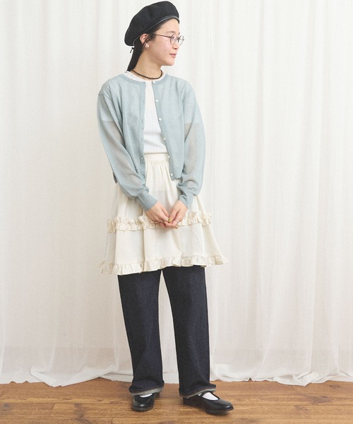 fig London(フィグロンドン)の「raw cardigan(カーディガン/ボレロ・レディース・ライム/サックスブルー/ピンク・FREE)」の21枚目の写真