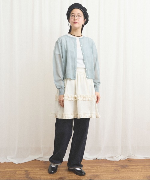 fig London(フィグロンドン)の「raw cardigan(カーディガン/ボレロ・レディース・ライム/サックスブルー/ピンク・FREE)」の22枚目の写真