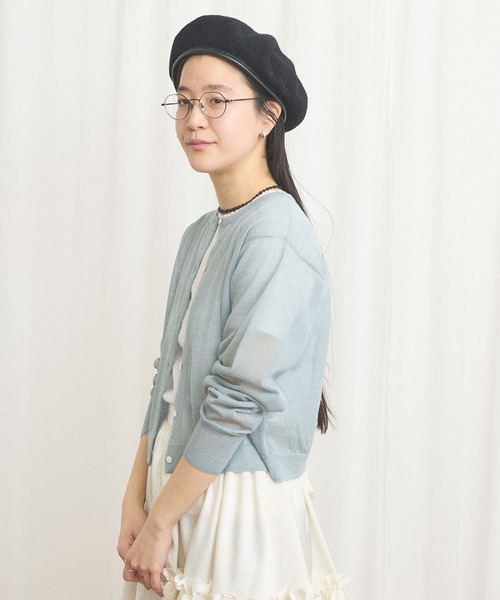fig London(フィグロンドン)の「raw cardigan(カーディガン/ボレロ・レディース・ライム/サックスブルー/ピンク・FREE)」の6枚目の写真
