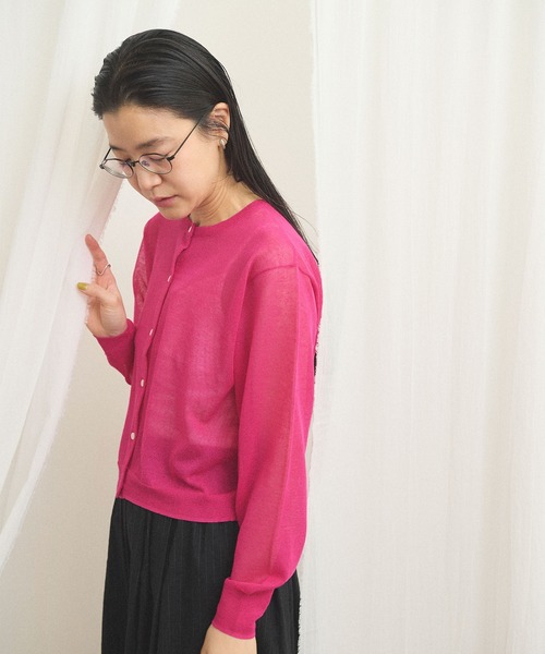 fig London(フィグロンドン)の「raw cardigan(カーディガン/ボレロ・レディース・ライム/サックスブルー/ピンク・FREE)」の19枚目の写真