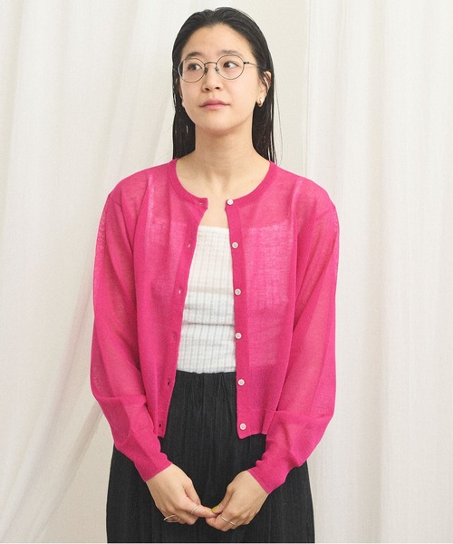 fig London(フィグロンドン)の「raw cardigan(カーディガン/ボレロ・レディース・ライム/サックスブルー/ピンク・FREE)」の14枚目の写真