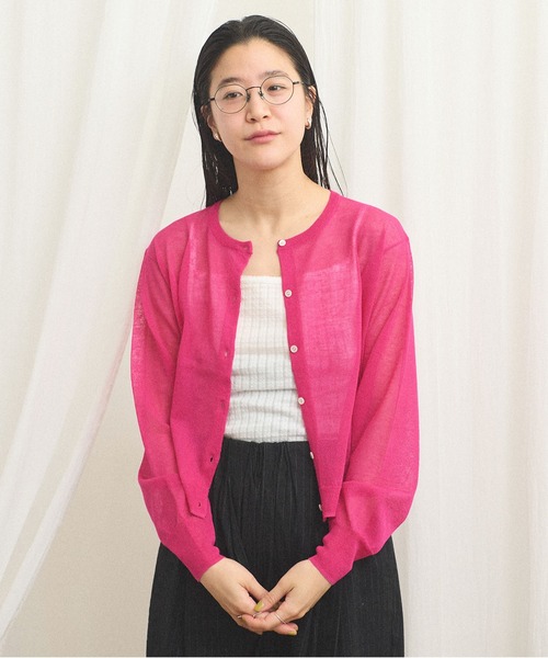 fig London(フィグロンドン)の「raw cardigan(カーディガン/ボレロ・レディース・ライム/サックスブルー/ピンク・FREE)」の15枚目の写真