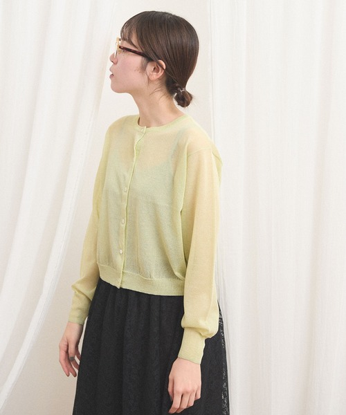 fig London(フィグロンドン)の「raw cardigan(カーディガン/ボレロ・レディース・ライム/サックスブルー/ピンク・FREE)」の10枚目の写真