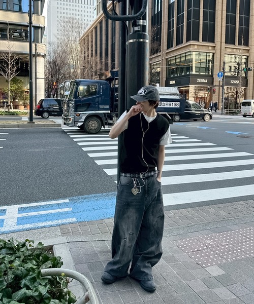 kutir(クティール)の「LINENLIKE KNIT VEST/リネンライクニットベスト(ベスト・メンズ・ブラック/ブラウン/ネイビー・LARGE/MEDIUM)」の15枚目の写真