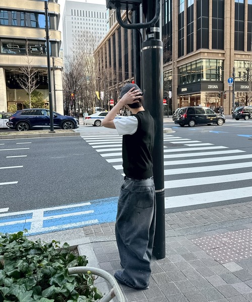 kutir(クティール)の「LINENLIKE KNIT VEST/リネンライクニットベスト(ベスト・メンズ・ブラック/ブラウン/ネイビー・LARGE/MEDIUM)」の18枚目の写真