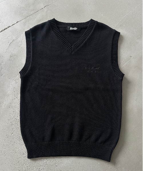 kutir(クティール)の「LINENLIKE KNIT VEST/リネンライクニットベスト(ベスト・メンズ・ブラック/ブラウン/ネイビー・LARGE/MEDIUM)」の4枚目の写真