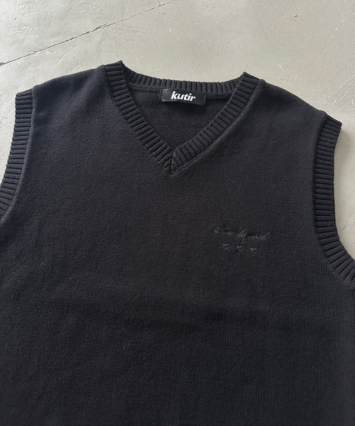 kutir(クティール)の「LINENLIKE KNIT VEST/リネンライクニットベスト(ベスト・メンズ・ブラック/ブラウン/ネイビー・LARGE/MEDIUM)」の5枚目の写真