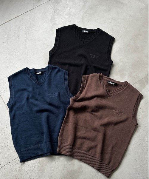 kutir(クティール)の「LINENLIKE KNIT VEST/リネンライクニットベスト(ベスト・メンズ・ブラック/ブラウン/ネイビー・LARGE/MEDIUM)」の10枚目の写真