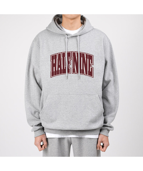 HALFNINE(ハーフナイン)の「ビッグネーム フードパーカー G01BRD_HIX11275(パーカー・メンズ・ブラック/ネイビー/グレー/チャコール・MEDIUM/LARGE/X-LARGE/2XL/3XL/4XL)」の1枚目の写真