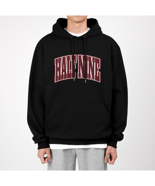HALFNINE(ハーフナイン)の「ビッグネーム フードパーカー G01BRD_HIX11275(パーカー・メンズ・ブラック/ネイビー/グレー/チャコール・MEDIUM/LARGE/X-LARGE/2XL/3XL/4XL)」の2枚目の写真
