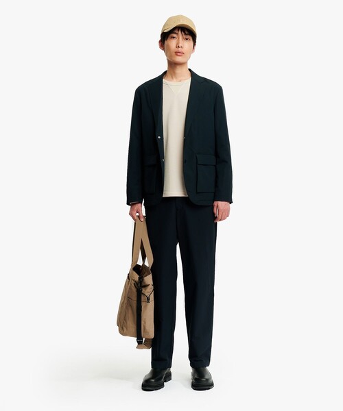 AIGLE(エーグル)の「撥水 UVカット サマーブレザー シェルジャケット / テーラードジャケット(テーラードジャケット・メンズ・ブラウン/ブラック・M/L/XL/S)」の4枚目の写真