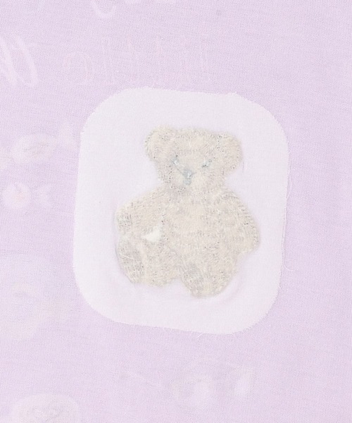 trois lapins kp（トロワラパンケーピー）の「【Trois Lapins】 くまグラフィック Tシャツ 【防虫加工】（Tシャツ/カットソー・キッズ・オフホワイト/ラベンダー・140cm/160cm/130cm/150cm/120cm）」の8枚目の写真