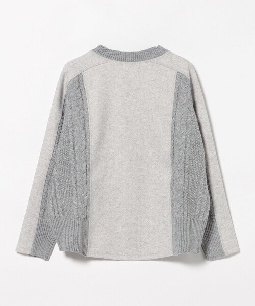 BEAMS HEART(ビームスハート)の「ニット メルトン コンビ カーディガン(カーディガン/ボレロ・レディース・チャコールグレー/ホワイト系その他5/ライトグレー・FREE)」の11枚目の写真