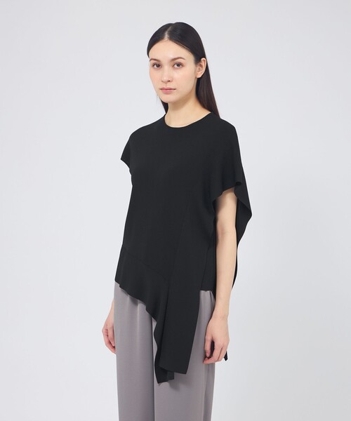 EPOCA（エポカ）の「ドレープニットプルオーバー（Tシャツ/カットソー・レディース・ブラック/ホワイト/グリーン系その他・40）」の2枚目の写真