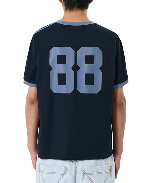 OY(オーワイ)の「『OY/オーワイ』ATHLETIC 88 RINGER TEE/アスレチック88リンガーTシャツ(Tシャツ/カットソー・メンズ・ブラック/ネイビー・L/M)」の12枚目の写真
