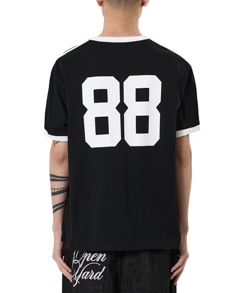 OY(オーワイ)の「『OY/オーワイ』ATHLETIC 88 RINGER TEE/アスレチック88リンガーTシャツ(Tシャツ/カットソー・メンズ・ブラック/ネイビー・L/M)」の5枚目の写真